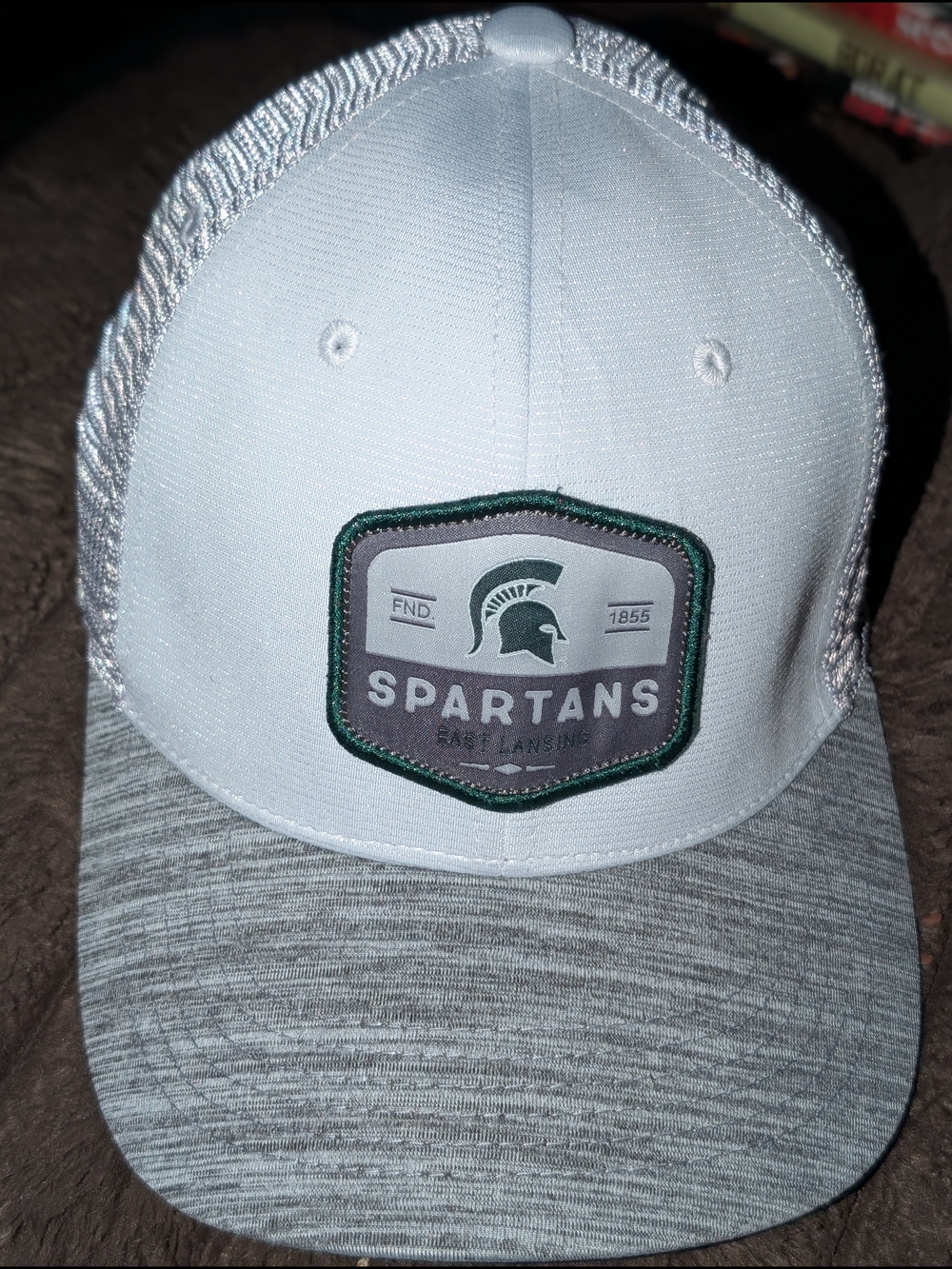 White and Gray Spartans Hat